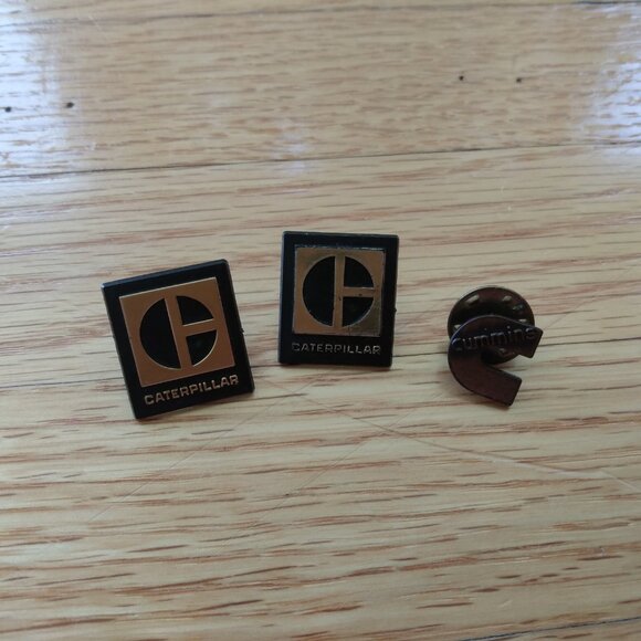 Cummins and Caterpillar Lapel Pins Lot of 3 Truck Engine Machinery Collectibles - Picture 2 of 9